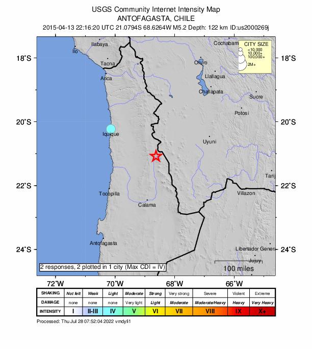 Did You Feel It? map: shaking reported by the public