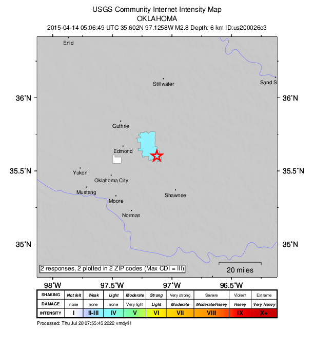 Did You Feel It? map: shaking reported by the public