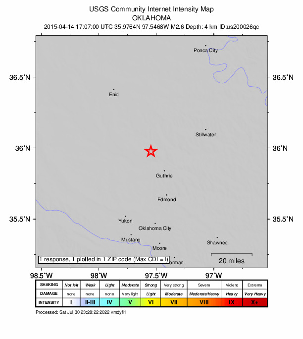 Did You Feel It? map: shaking reported by the public