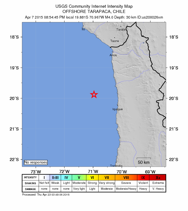 Did You Feel It? map: shaking reported by the public