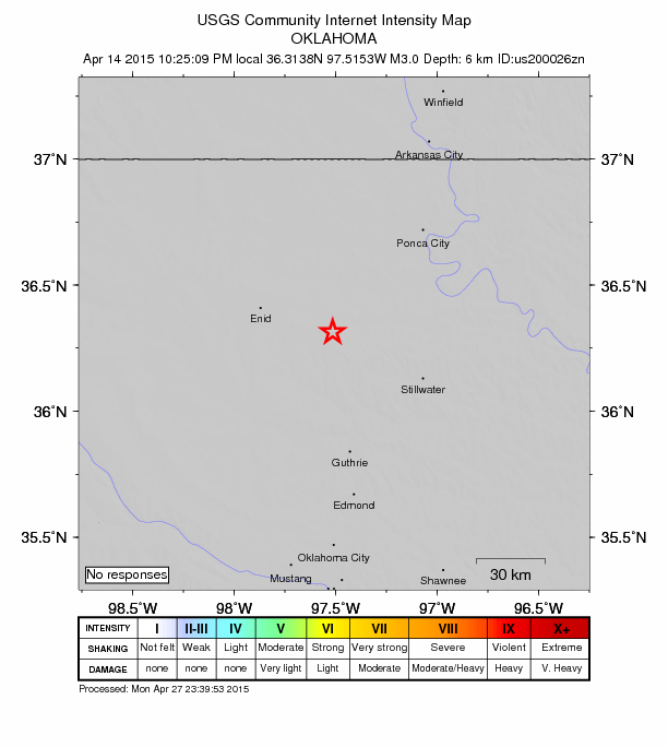 Did You Feel It? map: shaking reported by the public