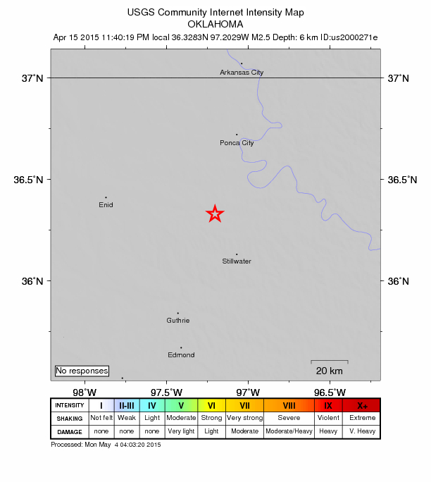 Did You Feel It? map: shaking reported by the public