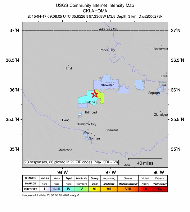 Did You Feel It? map: shaking reported by the public