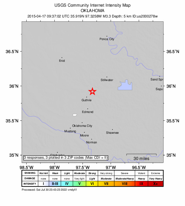 Did You Feel It? map: shaking reported by the public
