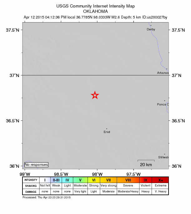 Did You Feel It? map: shaking reported by the public