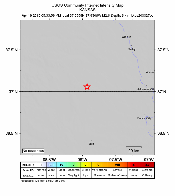 Did You Feel It? map: shaking reported by the public