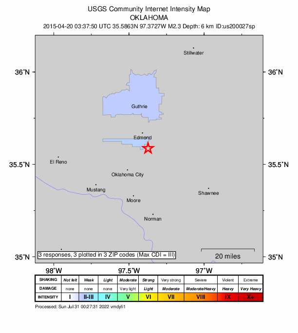 Did You Feel It? map: shaking reported by the public