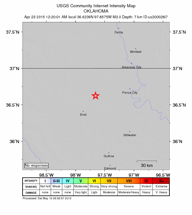 Did You Feel It? map: shaking reported by the public