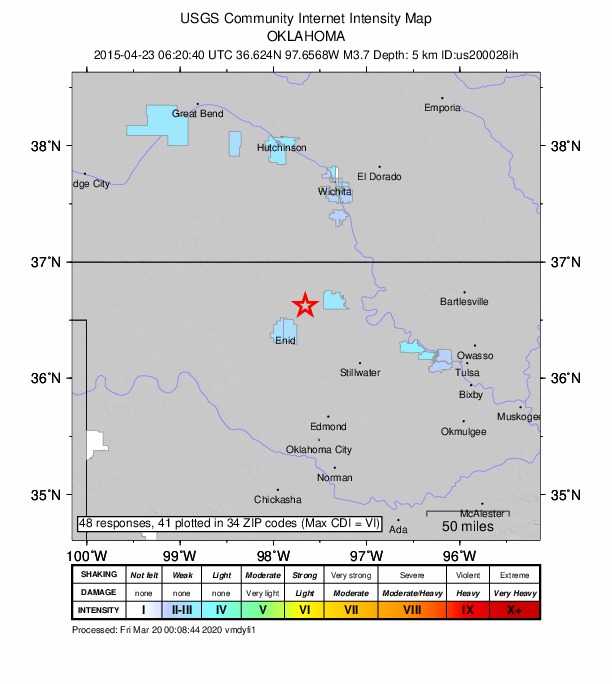 Did You Feel It? map: shaking reported by the public