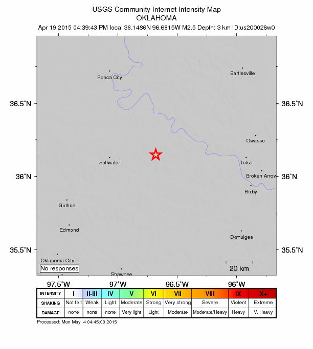 Did You Feel It? map: shaking reported by the public