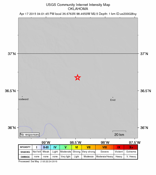 Did You Feel It? map: shaking reported by the public