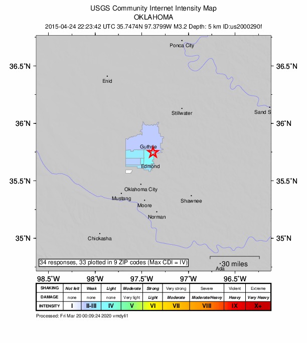 Did You Feel It? map: shaking reported by the public
