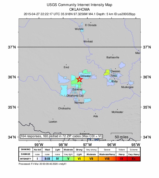 Did You Feel It? map: shaking reported by the public