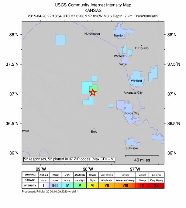 Did You Feel It? map: shaking reported by the public