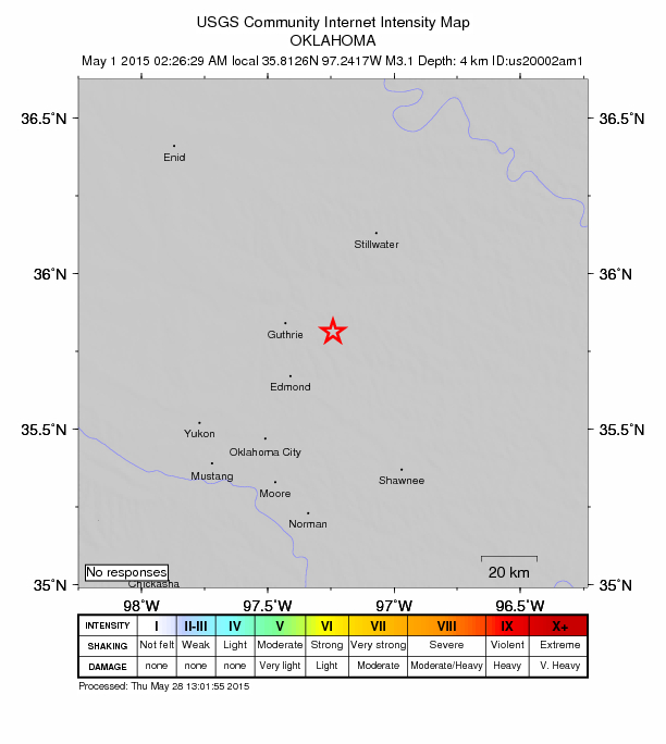 Did You Feel It? map: shaking reported by the public