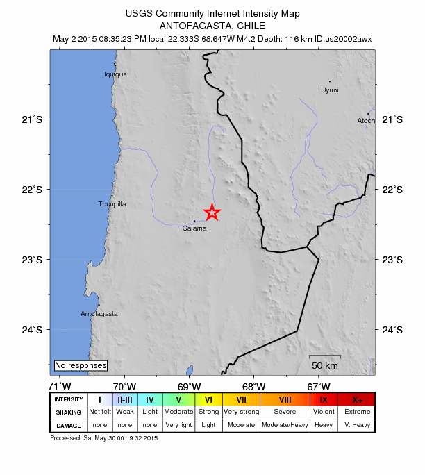 Did You Feel It? map: shaking reported by the public