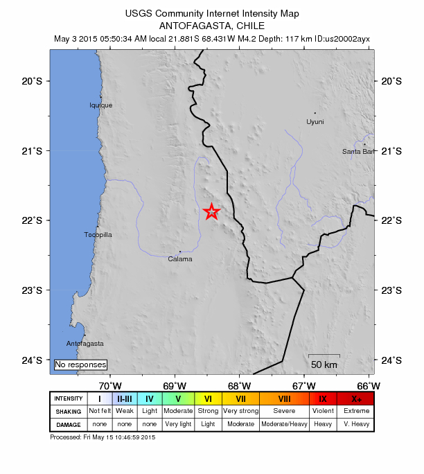 Did You Feel It? map: shaking reported by the public