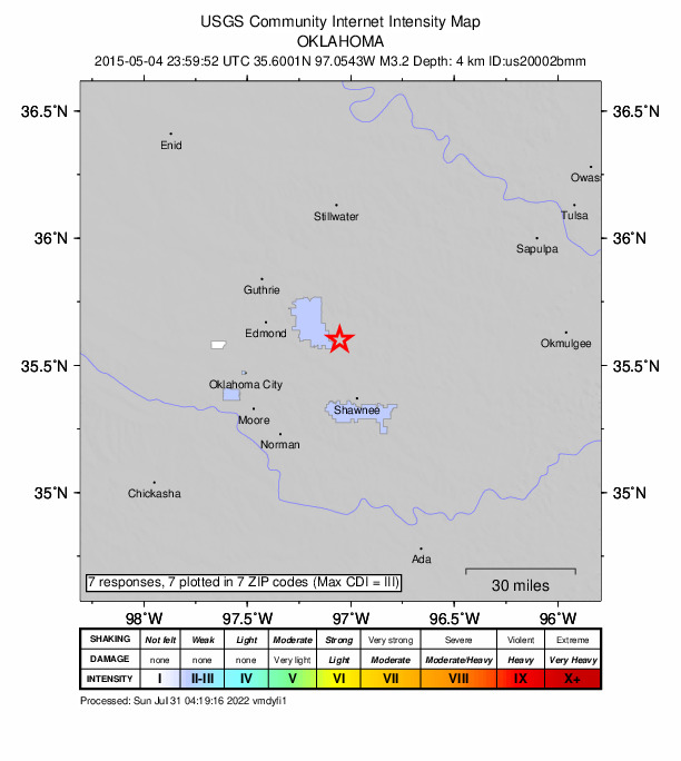 Did You Feel It? map: shaking reported by the public