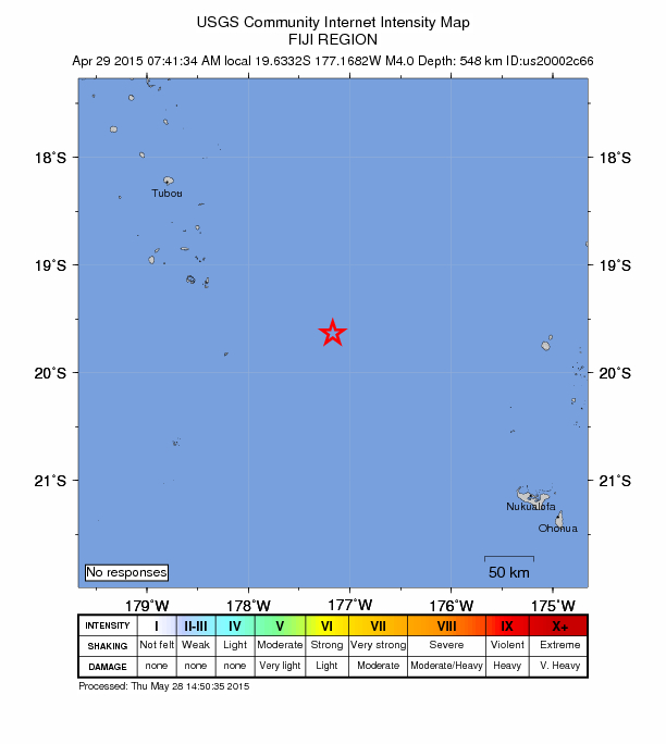 Did You Feel It? map: shaking reported by the public