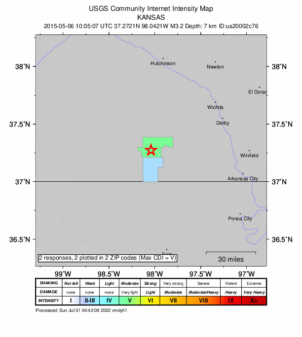 Did You Feel It? map: shaking reported by the public