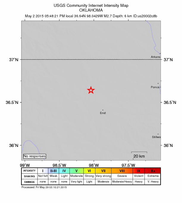 Did You Feel It? map: shaking reported by the public