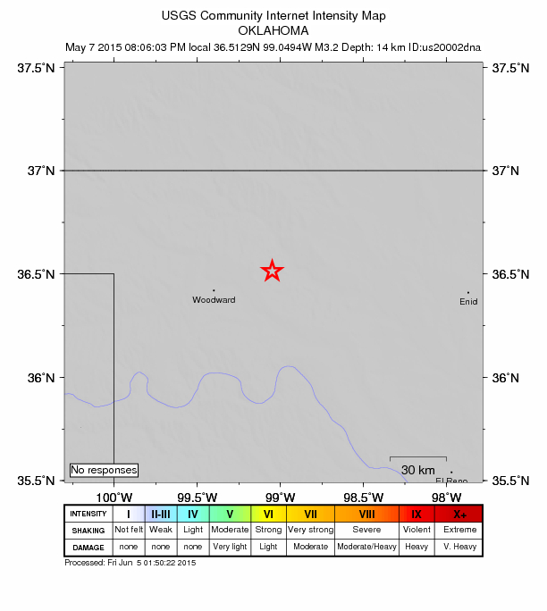 Did You Feel It? map: shaking reported by the public