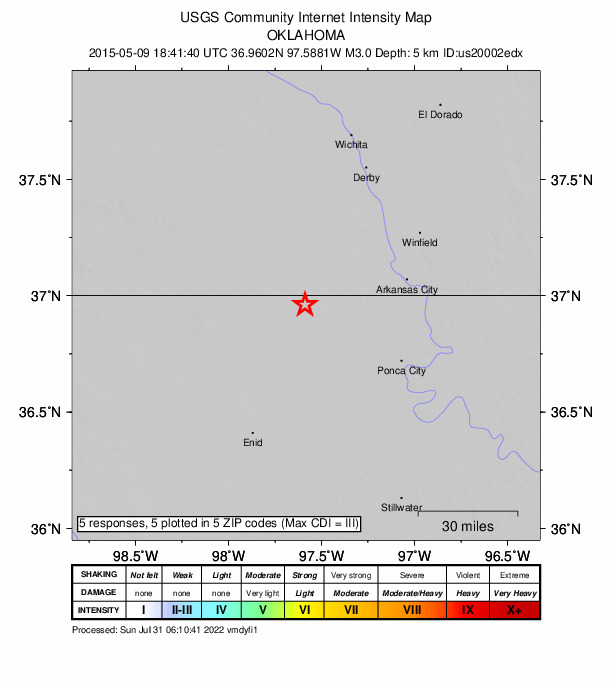 Did You Feel It? map: shaking reported by the public
