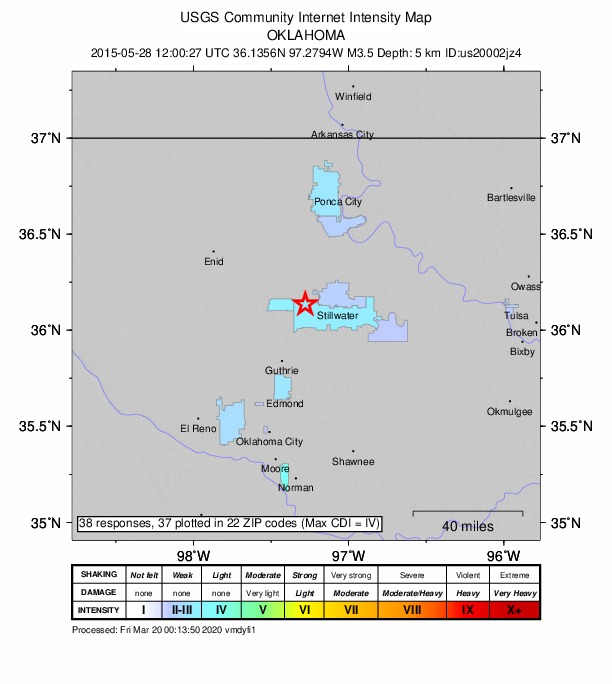 Did You Feel It? map: shaking reported by the public