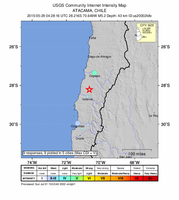 Did You Feel It? map: shaking reported by the public