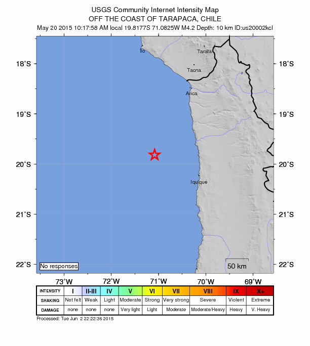 Did You Feel It? map: shaking reported by the public