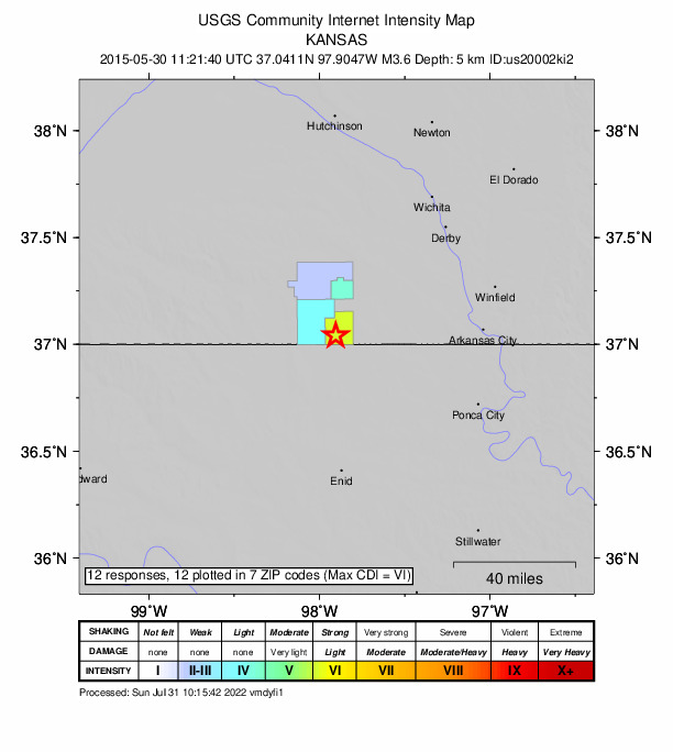 Did You Feel It? map: shaking reported by the public