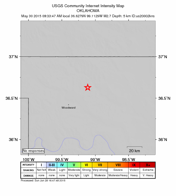 Did You Feel It? map: shaking reported by the public