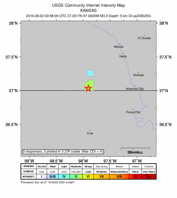 Did You Feel It? map: shaking reported by the public