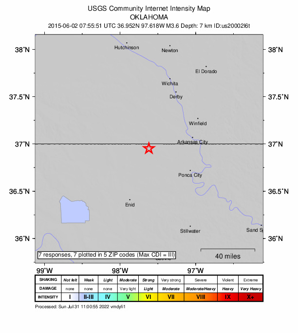 Did You Feel It? map: shaking reported by the public