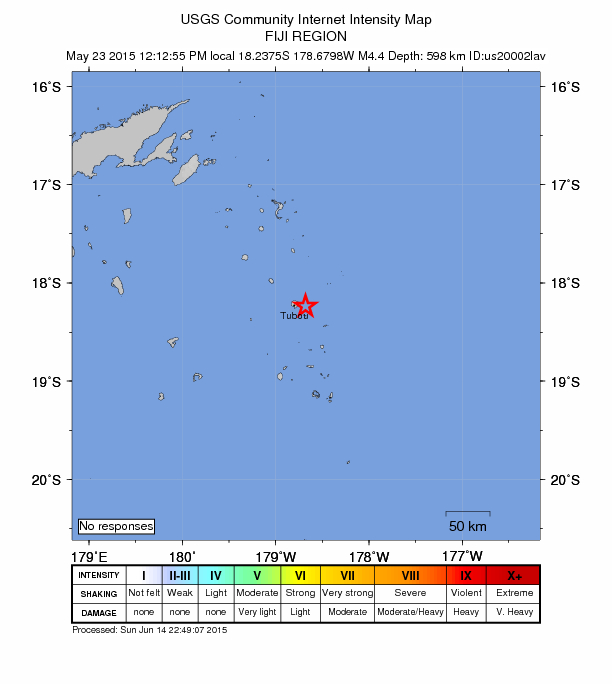 Did You Feel It? map: shaking reported by the public
