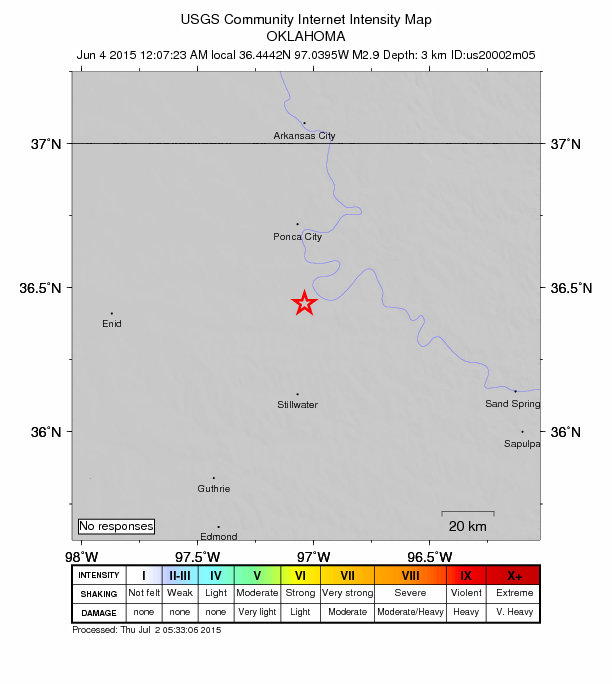 Did You Feel It? map: shaking reported by the public