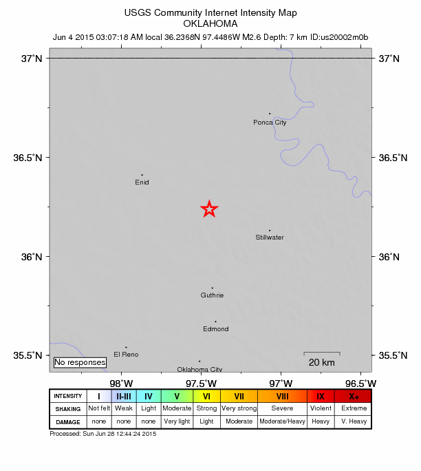 Did You Feel It? map: shaking reported by the public