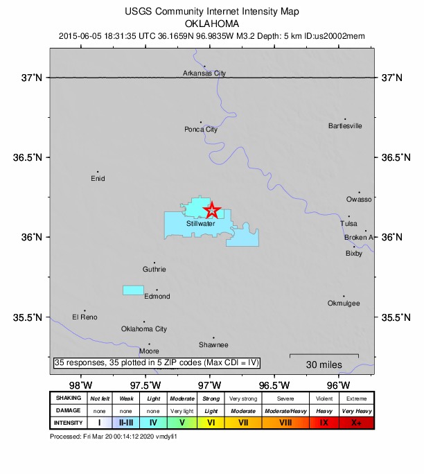 Did You Feel It? map: shaking reported by the public