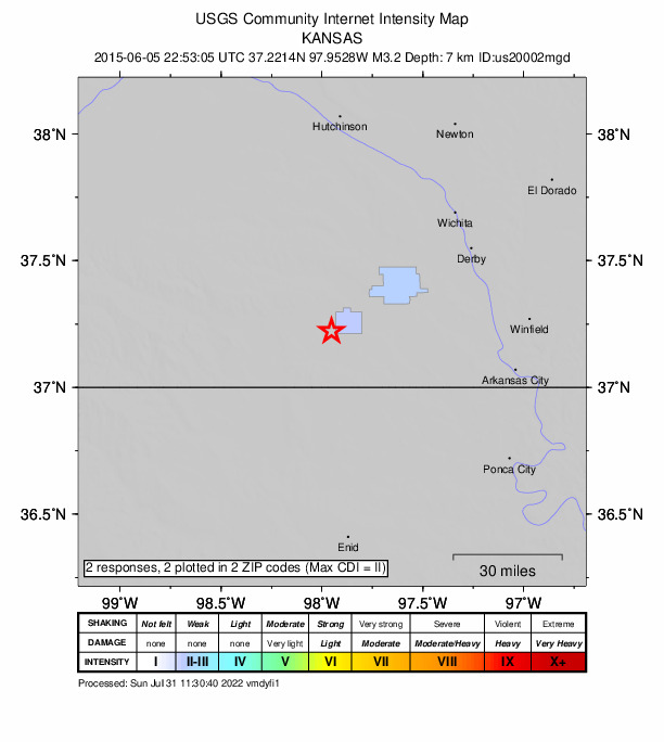 Did You Feel It? map: shaking reported by the public