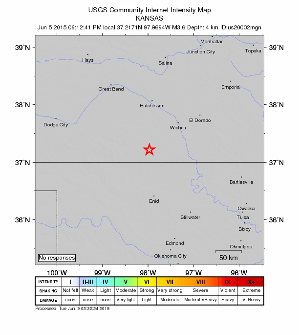 Did You Feel It? map: shaking reported by the public