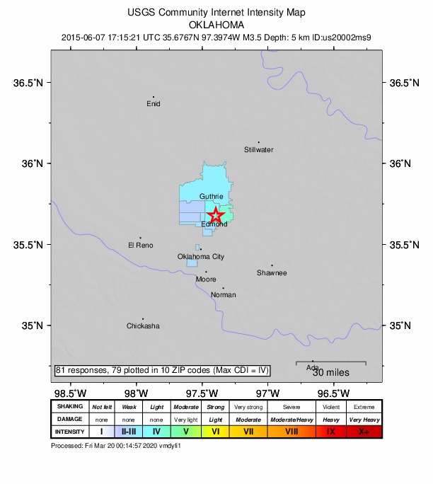 Did You Feel It? map: shaking reported by the public