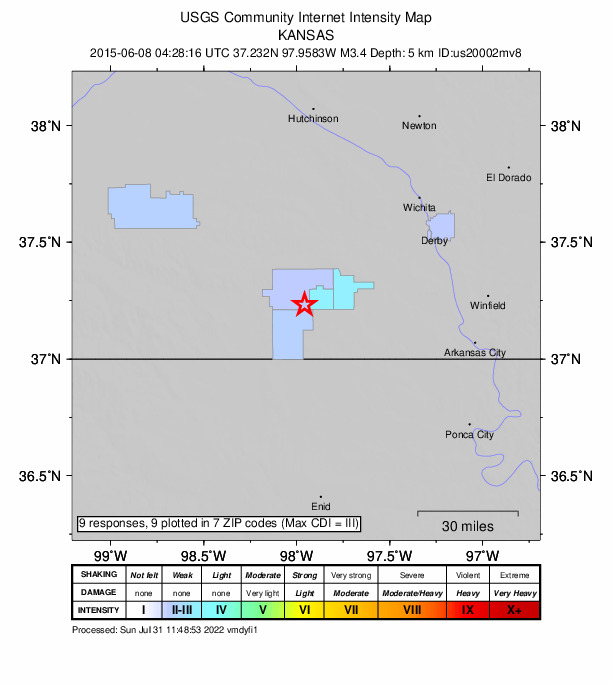Did You Feel It? map: shaking reported by the public