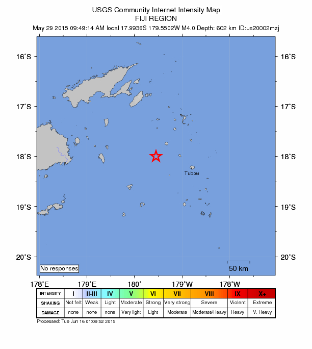 Did You Feel It? map: shaking reported by the public