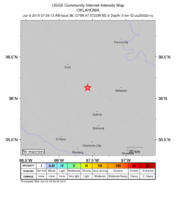 Did You Feel It? map: shaking reported by the public