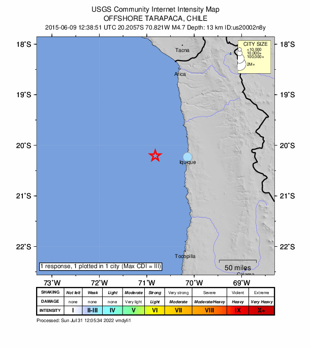 Did You Feel It? map: shaking reported by the public