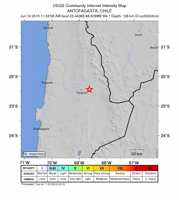 Did You Feel It? map: shaking reported by the public
