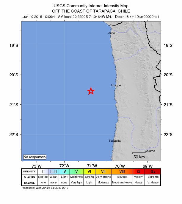 Did You Feel It? map: shaking reported by the public
