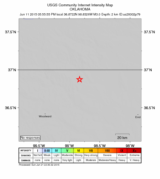 Did You Feel It? map: shaking reported by the public