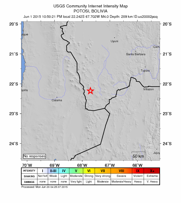 Did You Feel It? map: shaking reported by the public