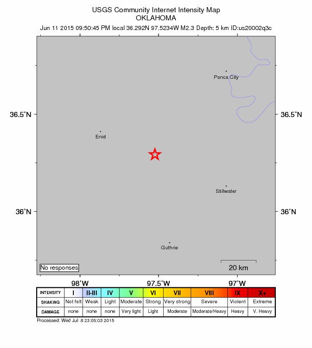 Did You Feel It? map: shaking reported by the public
